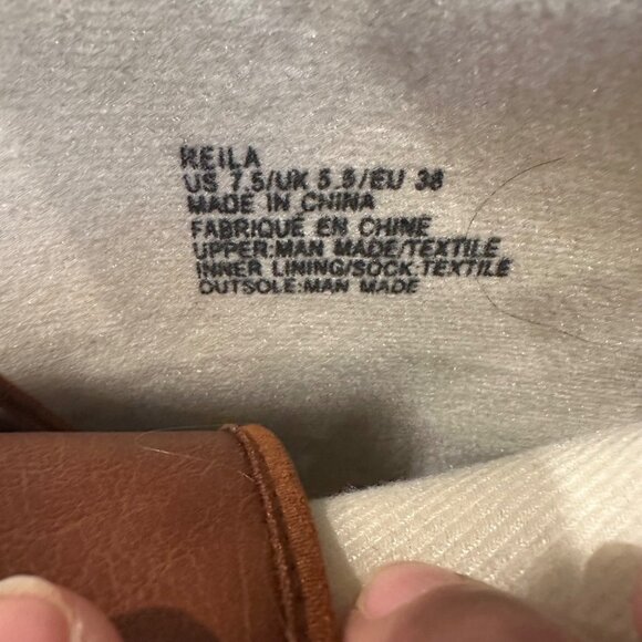 Brown & Cream Tall Lace-Up Boots Size 5.5/38 Womens Heila Man Made/Textile Upper - Picture 3 of 12